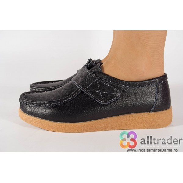 Pantofi negri piele naturala talpa crep - cod AC020-18, 36 | Okazii.ro