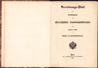 HST C6056 Verordnungsblatt... des &amp;Ouml;sterreichischen Handelsministeriums 1857 foto