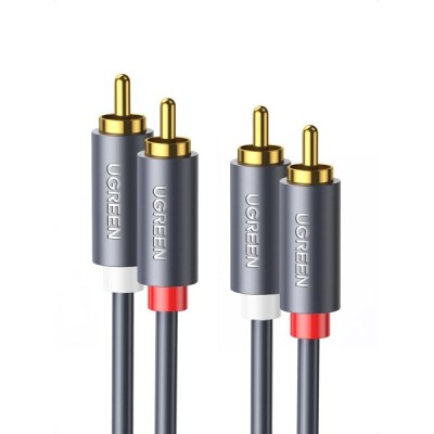 Cablu Audio 2 x RCA - 2 x RCA UGREEN AV104, 1.5m, Gri foto