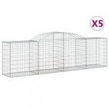 Cumpara ieftin Cosuri gabion arcuite 5 buc, 300x50x80/100 cm, fier galvanizat