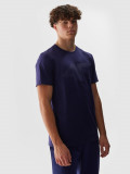 Tricou regular cu imprimeu pentru bărbați - bleumarin, 4F Sportswear