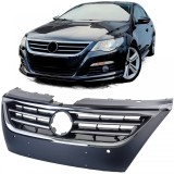 Grila de radiator neagra cu benzi cromate, potrivita pentru VW Passat CC 2008-2012 Performance AutoTuning