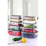 Set cutii de depozitare (10 bucati) EMBSEF10 Transparent 22.5x15x8 cm