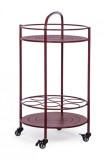 Carucior servire din fier visiniu Burton &Oslash; 45 cm x 81 h