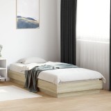 VidaXL Cadru pat fără saltea stejar sonoma, 90x200 cm, lemn prelucrat