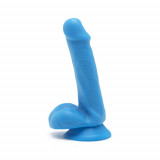 Realiste cu testicule - Get Real Penisuri Fericite Dildo 15 cm cu Testicule - Albastru