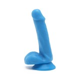 Realiste cu testicule - Get Real Penisuri Fericite Dildo 15 cm cu Testicule - Albastru