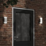 VidaXL Corpuri de iluminat exterior de perete 2 buc argintiu oțel inox