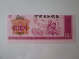 China cupon/bon alimente UNC 10 unități din 1980