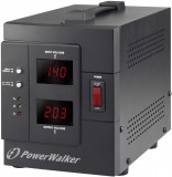 Stabilizator de tensiune 1500VA/1200W, iesire 2xShuko, protectie la supratensiune, PowerWalker