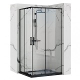 Cabina de dus Rea Punto negru 80x100 cm