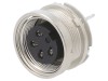 Conector M16 Mamă THT 4 Pini BINDER - 6A, 150V, IP40, Ecranat