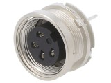 Conector M16 Mamă THT 4 PIN 6A 150V IP40