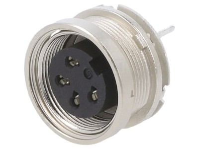 Conector M16 mamă THT 4 pini foto