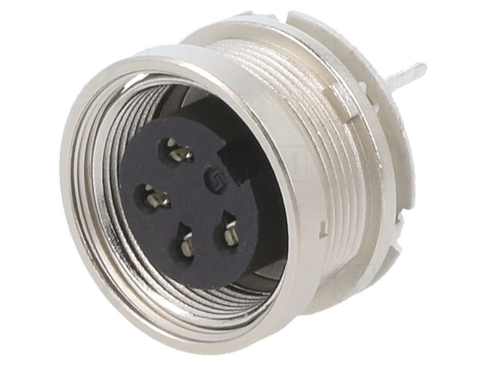 Conector M16 mamă THT 4 pini