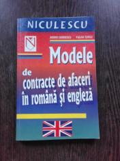 MODELE DE CONTRACTE DE AFACERI IN ROMANA SI ENGLEZA - ANDREI DOBRESCU foto