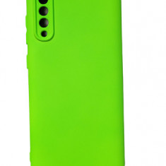 Husa silicon protectie camera cu microfibra Samsung A50 ; A30s Verde Neon