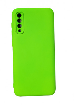 Husa silicon protectie camera cu microfibra Samsung A50 ; A30s Verde Neon foto