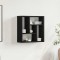 Gossi raft de perete stejar negru 45x16x45 cm lemn prelucrat