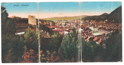 SV * Brasov * VEDERE GENERALA * 1917 * CARTE POSTA TRIPLA foto