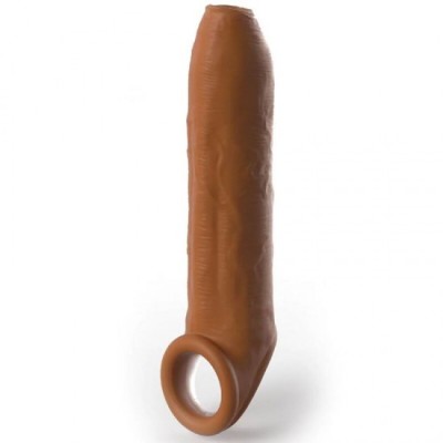 PIPEDREAMS - SLEEVE UNCUT 17,78 CM W STRAP CARAMEL foto
