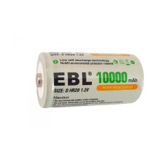 Acumulator Profesional D, HR20, Ni-Mh, 10 000 mAh, Ready to use, EBL