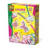 Cumpara ieftin Set creativ pentru copii, Autocolante cu sclipici, +5 ani