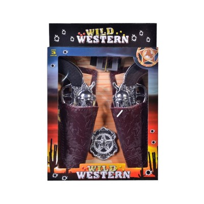 Set de joaca Cowboy, Pistoale si accesorii, 4 piese, ATU-082856 foto