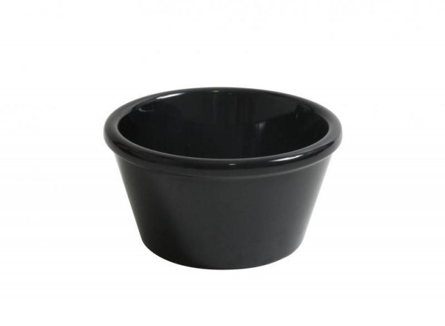 Set 6x Bol rotund din melamina neagra, diametru 7.7 cm