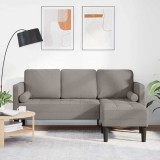 vidaXL Set de canapea Taupe 173 x 131 x 67 cm țesătură