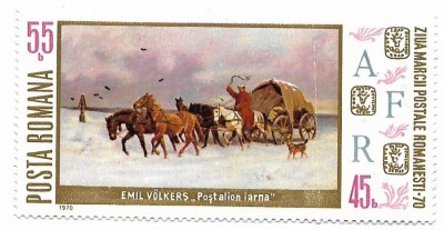 Romania (358) - Ziua marcii postale romanesti, 1970 - neobliterata foto
