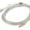 Cablu USB 2.0 A-B aurit 3m transparent