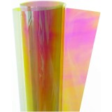 Folie Autoadeziva Pentru Geam Cu Protectie Solara UV, Rosu Neon, Model Cameleon Holografic Rosu, Calitate Premium, Dimensiune 200 x 60 cm CBD CORAL BE