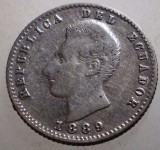 J.459 ECUADOR 1 DECIMO DE SUCRE 1889 ARGINT