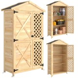 Outsunny Dulap de Exterior: Căsuță de Grădină cu Ușă Ventilată și Kit Anti-Răsturnare. | Aosom Romania