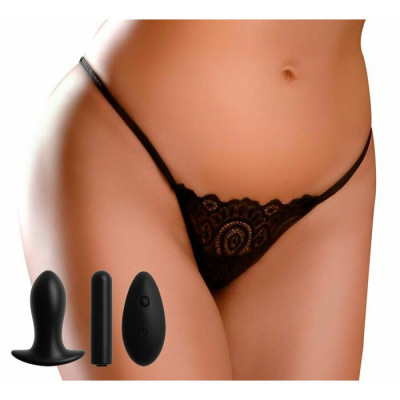 Bikini cu Vibratii Remote Control Peek-a-Boo Panty Size S-L foto
