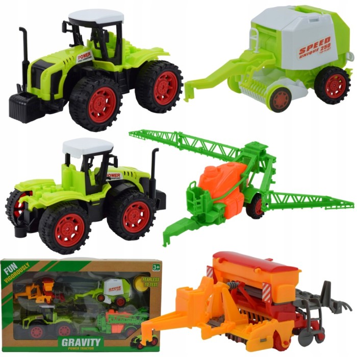 TRACTOR, REMORCĂ, JUCĂRIE, SET DE FERMIER