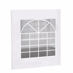 Perete cort, dimensiune 2x2.6 m, cu fereastra, ignifugat, 480 g/mp, pvc, alb