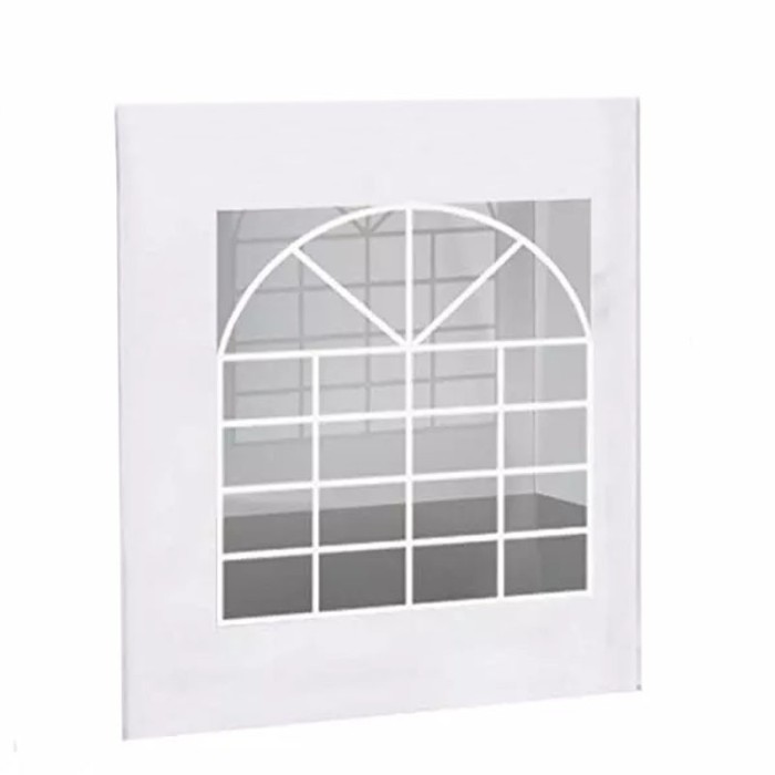 Perete cort, dimensiune 2x2.6 m, cu fereastra, ignifugat, 480 g/mp, pvc, alb