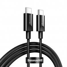 Cablu de date/incarcare Baseus, Xiaobai USB Type-C to USB Type-C, 1.5M 5 A, Negru foto