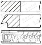 Set segmenti piston Goetze 73,40 mm, Opel Suzuki Chevrolet