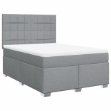 Cumpara ieftin Pat continental, gri deschis, 140x200 cm, material textil