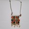 Lant cu Pandantiv Multicolor Vintage - Material Alama Argintata