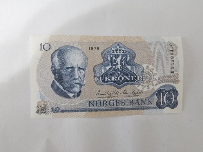 Norvegia 10 Kroner 1979 Noua