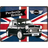 Placa metalica - Mini Cooper - Perfectly British - 30x40 cm, Nostalgic Art Merchandising