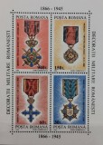 BC165, Romania 1994, bloc decoratii militare romanesti