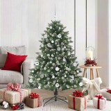 VidaXL Brad de Crăciun artificial cu 150 LED Verde 105 x 105 x 150 cm 3395226