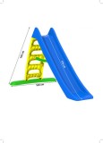 Tobogan copii Dohany Speed, 170 cm, albastru, exterior, gradina, plastic rezistent UV, trepte antiderapante, 105x170 cm