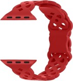 Curea pentru Apple Watch Nepfaivy, silicon, rosu, 40/41/44/45 mm
