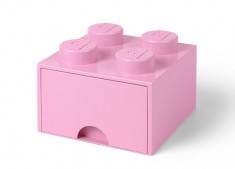 Cutie depozitare LEGO 2x2 cu sertar - Roz (40051738) foto